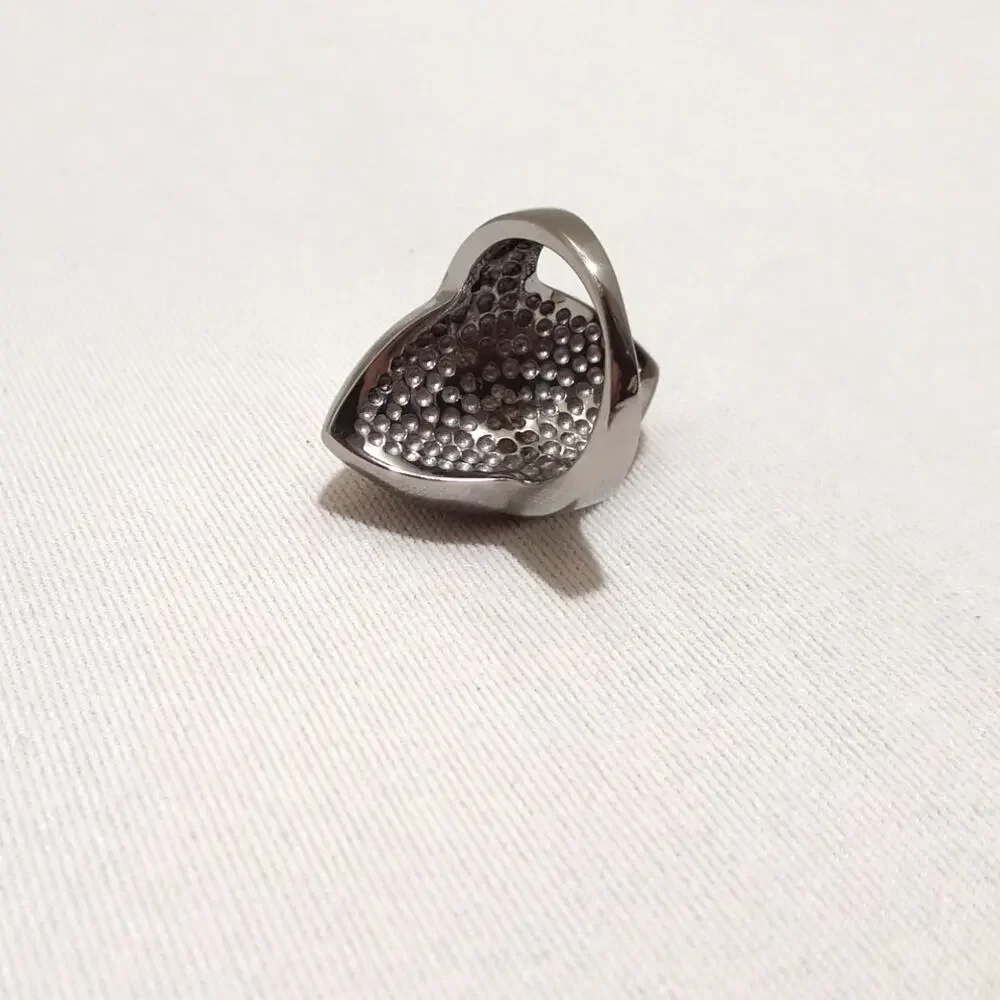 Vintage Murano Millefiori Ladies Ring Silver tone Size 6.25